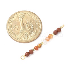 Граненые круглые подвески-фигурки из натурального сердолика&nbsp;PALLOY-JF03531-01