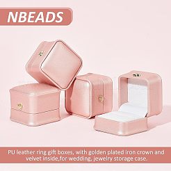 Scatole regalo anello in pelle pu&nbsp;LBOX-NB0001-03A