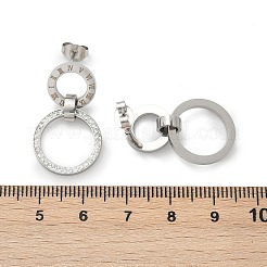 Серьги-гвоздики из полимерной глины и нержавеющей стали 304&nbsp;EJEW-V004-04P