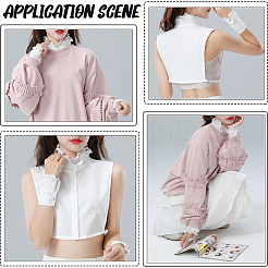 1 шт. съемная шифоновая рубашка женская с накладным воротником&nbsp;AJEW-CY0001-38A