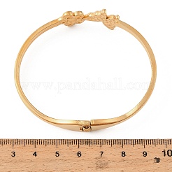 Bracelets à charnière en acier inoxydable 304 micro pavé de zircones cubiques transparentes pour femmes&nbsp;SA-C001-05G