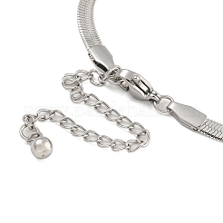 Bracelets à chaîne serpent en acier inoxydable 304 avec nœud papillon pour femmes&nbsp;BJEW-G721-01P