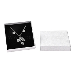 Квадратная картонная коробка для ожерелья&nbsp;X1-CBOX-Q038-02B