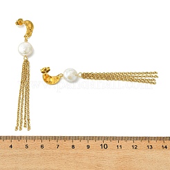 Pendientes de borla de acero inoxidable 304 para mujer&nbsp;EJEW-JE07185