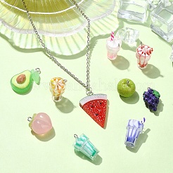 10 стиль подвесок из непрозрачной смолы&nbsp;RESI-YW0001-77