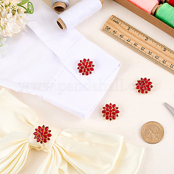 4 pz bottoni in ottone micro pavé di zirconi cubici&nbsp;DIY-FG0007-82D