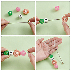 12 crochet perlé en fer pour décoration d'arbre de Noël&nbsp;AJEW-AR0005-57