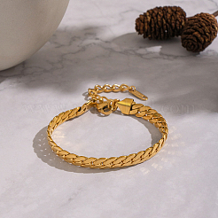 304 Edelstahl Cuban Link Kettenarmbänder für Damen&nbsp;TJ2572