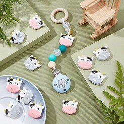 12шт 2 цвета силиконовые бусины&nbsp;FIND-CA0005-06