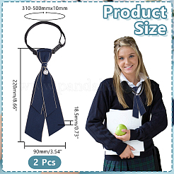 Регулируемый галстук из полиэстера со смолой для женщин и девочек&nbsp;AJEW-WH0800-02B