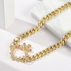Micro ottone spianare Braccialetti di collegamento zirconi&nbsp;BJEW-M050-06G-01