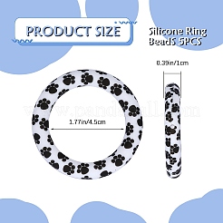 5 anello perline in silicone ecologico per uso alimentare&nbsp;JX894F