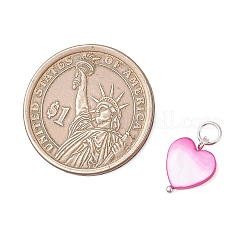 Подвески в форме сердца из натуральных окрашенных пресноводных ракушек&nbsp;PALLOY-JF05088-02