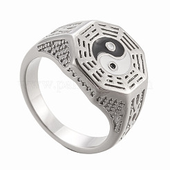 Anillo de dedo de acero inoxidable 10 para hombre&nbsp;STAS-H102-AS-10