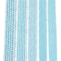 Chapelets de perles en verre électroplaqué&nbsp;EGLA-A044-P1mm-B06
