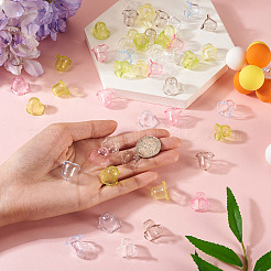 120 capuchon de perles en acrylique transparent de 6 couleurs.&nbsp;TACR-TA0001-75