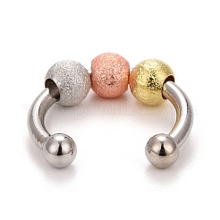 Bracciale girevole in ottone con perline&nbsp;RJEW-F120-03M