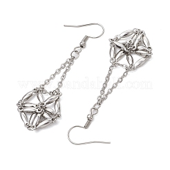 Ganchos para pendientes de acero inoxidable 304 antideslustre con bandeja&nbsp;EJEW-JE06135-02