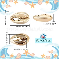 Бусины из ракушек с гальваническим покрытием&nbsp;BSHE-PH0003-22B