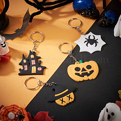4 stücke 4 arten halloween pvc schlüsselbund für frauen&nbsp;KEYC-TA0004-74