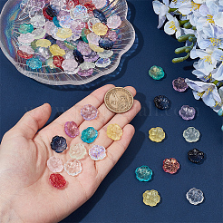 100шт 10 цвета прозрачные стеклянные бусины&nbsp;GLAA-DR0001-08