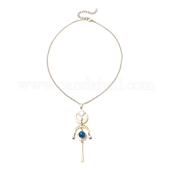 Colliers à maillons avec pendentif lune&nbsp;NJEW-TA00247
