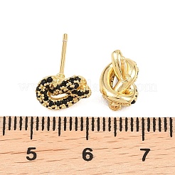 Pendientes de botón con nudo&nbsp;EJEW-C174-01G