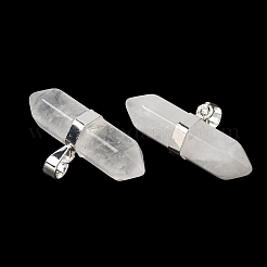 Подвески с двойным наконечником из натурального кварца&nbsp;G-NH0001-15P-05