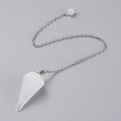 Маятники из латуни с кристаллами платинового цвета&nbsp;X-MAK-M015-01I