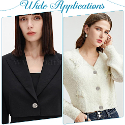 10 Stück 1-Loch-Strass-Ösenknöpfe aus Zinklegierung&nbsp;BUTT-GF0004-17