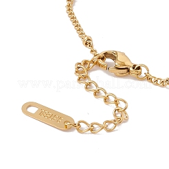 Cavigliera con charm a cuore con strass di cristallo&nbsp;AJEW-I064-01G