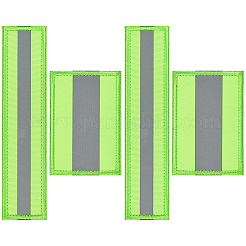 4 Stück 2 Stile reflektierender bestickter Polyester-Aufnäher für taktische Ausrüstung&nbsp;PATC-CY0001-63B
