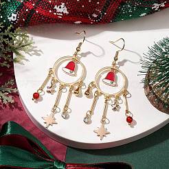 Boucles d'oreilles avec pendentif en laiton&nbsp;EJEW-TA00454