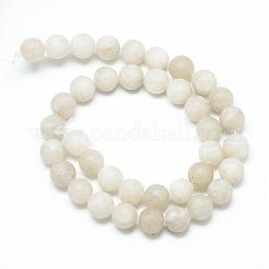 Chapelets de perle en jade blanc naturel&nbsp;G-R297-10mm-26