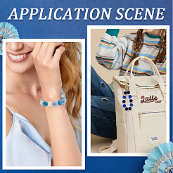 50 шт. 5-х цветные флокированные пластиковые бусины&nbsp;KY-SC0002-31