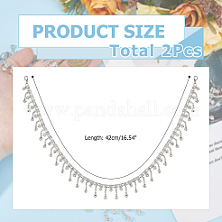 2 шт. сплава стразов звеньевая цепь ремень сапог&nbsp;HJEW-HS00053