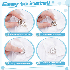 6 bouton de manchette en alliage de strass&nbsp;BUTT-ME0001-34A