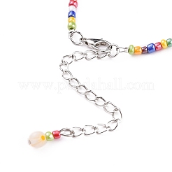 Perle di vetro millefiori artigianale cavigliere&nbsp;AJEW-AN00341-04
