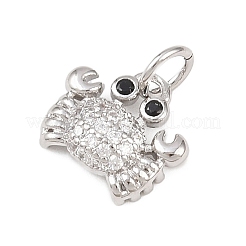 Ciondoli in ottone zirconi chiari micro pavé&nbsp;KK-G544-02P-02