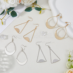 4 пара 4-х стильных сережек-подвесок из сплава для женщин&nbsp;EJEW-FI0002-82