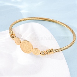 Браслеты из нержавеющей стали 304 для женщин&nbsp;LS-BJEW-K280-01G