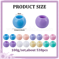 100 г непрозрачных акриловых европейских бусин&nbsp;OPDL-ME0001-01