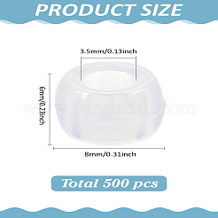 500 шт. прозрачные пластиковые бусины&nbsp;KY-LP0001-05