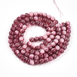 Прозрачная выпечка окрашенные стеклянные бусины нити&nbsp;DGLA-N009-8mm-03