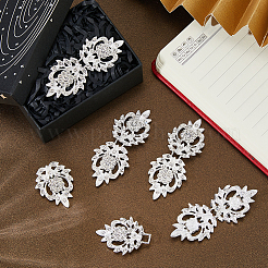 5 pz fermagli a scatto in lega e strass di cristallo&nbsp;FIND-FH0008-91S