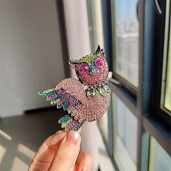 Броши совы из сплава со стразами&nbsp;PW-WG13AF2-01