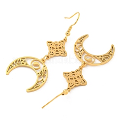 Orecchini pendenti in acciaio inossidabile 304 per donna&nbsp;EJEW-F338-03G