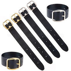 6 Stück 2 Farben schwarze PU-Kunstleder-Geldbörsenriemen-Accessoires&nbsp;FIND-CL0002-24