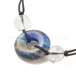 Braccialetto di perline intrecciate a disco pi con pietre preziose naturali per donna&nbsp;BJEW-JB08307