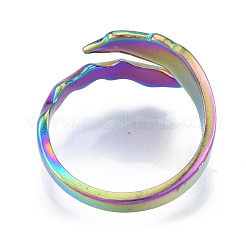 Ионное покрытие (ip) 304 нержавеющая сталь листовые манжетные кольца&nbsp;RJEW-N038-125M